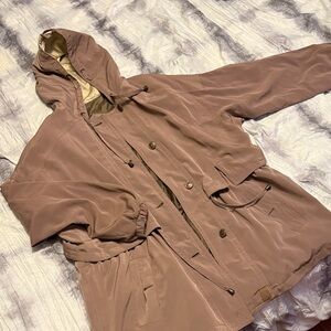 Braetan Women's Brown Hooded Utility Jacket